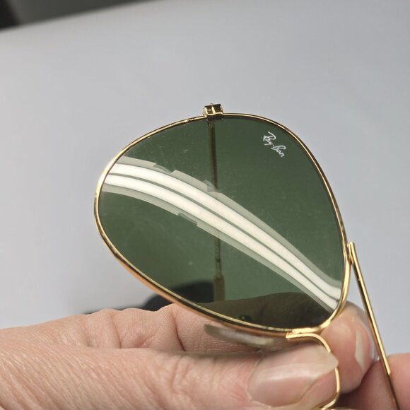 Ray-Ban Sunglasses - green glass / gold frame - Picture 5 of 6